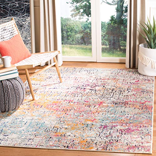 SAFAVIEH Zeitgenössische Teppich für Wohnzimmer, Esszimmer, Schlafzimmer - Madison Collection, Kurzer Flor, Grau und Rosa, 183 X 274 cm SAFAVIEH Zeitgenössische Teppich für Wohnzimmer, Esszimmer, Schlafzimmer - Madison Collection, Kurzer Flor, Grau und Rosa, 183 X 274 cm von Safavieh