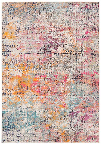 SAFAVIEH Zeitgenössische Teppich für Wohnzimmer, Esszimmer, Schlafzimmer - Madison Collection, Kurzer Flor, Grau und Rosa, 61 X 91 cm SAFAVIEH Zeitgenössische Teppich für Wohnzimmer, Esszimmer, Schlafzimmer - Madison Collection, Kurzer Flor, Grau und Rosa, 61 X 91 cm von Safavieh