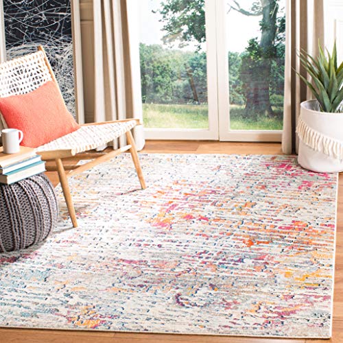 SAFAVIEH Zeitgenössische Teppich für Wohnzimmer, Esszimmer, Schlafzimmer - Madison Collection, Kurzer Flor, Hellblau und Orange, 183 X 274 cm SAFAVIEH Zeitgenössische Teppich für Wohnzimmer, Esszimmer, Schlafzimmer - Madison Collection, Kurzer Flor, Hellblau und Orange, 183 X 274 cm von Safavieh