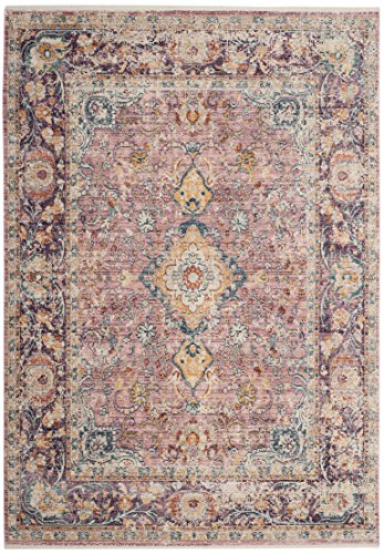 SAFAVIEH Traditionell Teppich für Wohnzimmer, Esszimmer, Schlafzimmer - Illusion Collection, Kurzer Flor, Lila und Multi, 183 X 274 cm von Safavieh