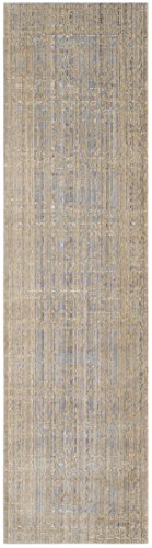 Safavieh Modische Teppich, VAL104, Gewebter Polyester Läufer, Grau/Gold, 68 x 182 cm von Safavieh