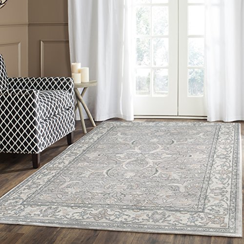 SAFAVIEH Boho Teppich für Wohnzimmer, Esszimmer, Schlafzimmer - Valencia Collection, Kurzer Flor, Lila und Creme, 152 X 244 cm von Safavieh