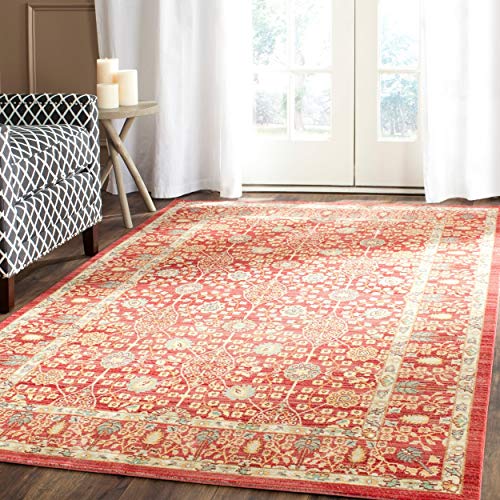 Safavieh Modische Teppich, VAL120, Gewebter Polyester,160 X 230 cm,Rot / Burgund Rot von Safavieh