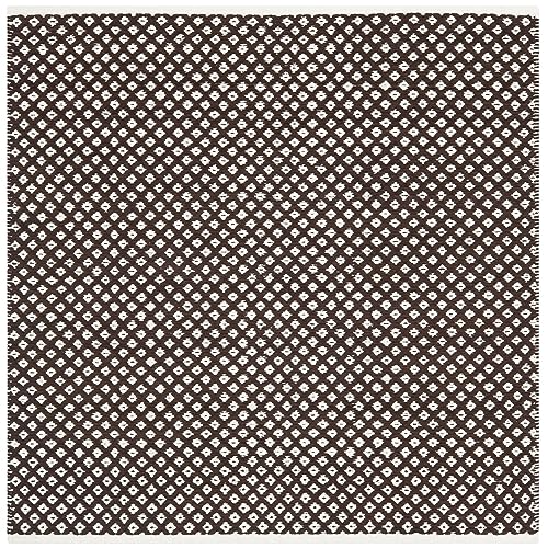 SAFAVIEH Modern Teppich für Wohnzimmer, Esszimmer, Schlafzimmer - Boston Collection, Kurzer Flor, Braun, 122 X 122 cm von Safavieh