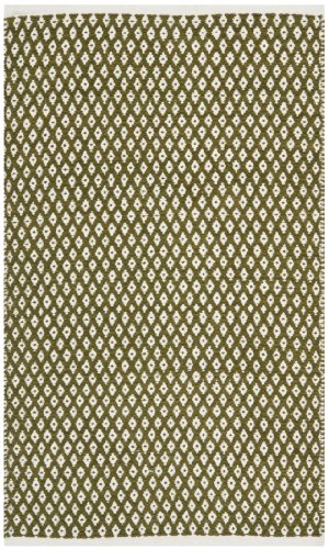 SAFAVIEH Modern Teppich für Wohnzimmer, Esszimmer, Schlafzimmer - Boston Collection, Kurzer Flor, Olive, 91 X 152 cm von Safavieh