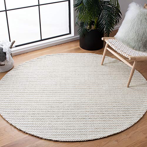 Safavieh Naturfaser Teppich für Wohnzimmer, Esszimmer, Schlafzimmer - Marabella Collection, Kurzer Flor, Elfenbein, 120 x 120 cm Safavieh Naturfaser Teppich für Wohnzimmer, Esszimmer, Schlafzimmer - Marabella Collection, Kurzer Flor, Elfenbein, 120 x 120 cm von Safavieh