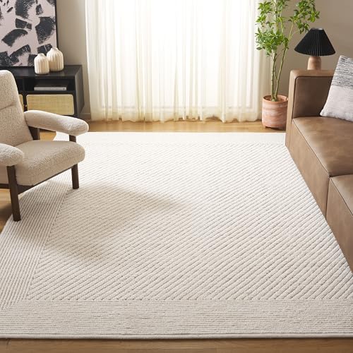 Safavieh Naturfaser Teppich für Wohnzimmer, Esszimmer, Schlafzimmer - Natural Fiber Collection, Kurzer Flor, Elfenbein, 240 x 300 cm von Safavieh