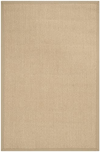 SAFAVIEH Naturfaser Teppich für Wohnzimmer, Esszimmer, Schlafzimmer - Natural Fiber Collection, Kurzer Flor, Natürlich, 76 X 122 cm von Safavieh