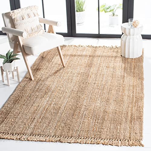 SAFAVIEH Naturfaser Teppich für Wohnzimmer, Esszimmer, Schlafzimmer - Natural Fiber Collection, Kurzer Flor, Natürlich, 91 X 91 cm von Safavieh