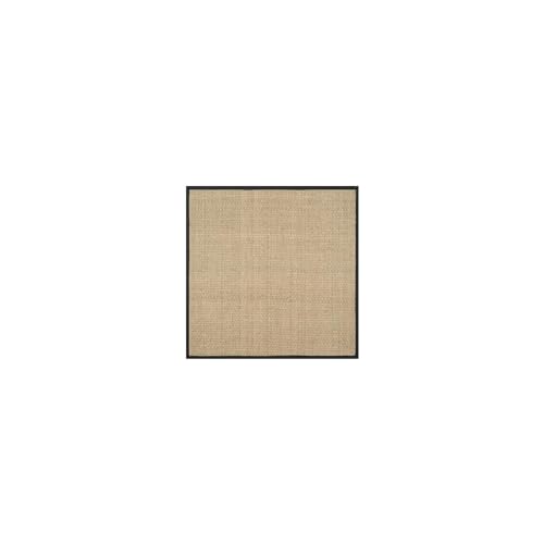 Safavieh Naturfaser Teppich für Wohnzimmer, Esszimmer, Schlafzimmer - Natural Fiber Collection, Kurzer Flor, Natürlich und Schwarz, 152 X 152 cm Safavieh Naturfaser Teppich für Wohnzimmer, Esszimmer, Schlafzimmer - Natural Fiber Collection, Kurzer Flor, Natürlich und Schwarz, 152 X 152 cm von Safavieh