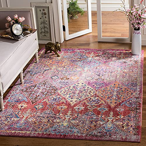 SAFAVIEH Traditionell Teppich für Wohnzimmer, Esszimmer, Schlafzimmer - Bristol Collection, Kurzer Flor, Rose und Multi, 155 X 229 cm SAFAVIEH Traditionell Teppich für Wohnzimmer, Esszimmer, Schlafzimmer - Bristol Collection, Kurzer Flor, Rose und Multi, 155 X 229 cm von Safavieh