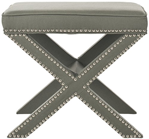 SAFAVIEH Upholstered Ottoman, in Granite, 55 X 55 X 50 von Safavieh