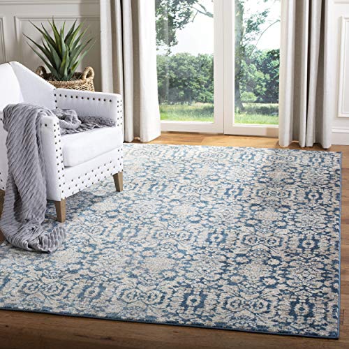 SAFAVIEH Traditionell Teppich für Wohnzimmer, Esszimmer, Schlafzimmer - Sofia Collection, Kurzer Flor, Blau und Beige, 155 X 231 cm von Safavieh