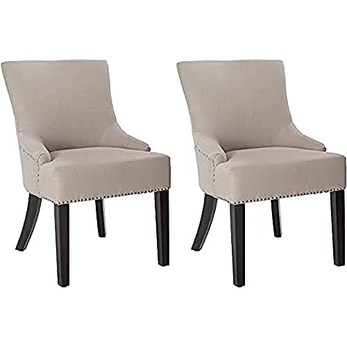 SAFAVIEH Set of 2 Wooden Dining Chairs, in Beige von Safavieh