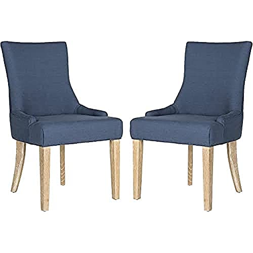 SAFAVIEH 2er Set Modern Gepolstert Stühle, Stahlblau von Safavieh