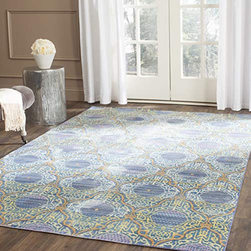 SAFAVIEH Boho Teppich für Wohnzimmer, Esszimmer, Schlafzimmer - Valencia Collection, Kurzer Flor, Lavendel und Gold, 122 X 183 cm SAFAVIEH Boho Teppich für Wohnzimmer, Esszimmer, Schlafzimmer - Valencia Collection, Kurzer Flor, Lavendel und Gold, 122 X 183 cm von Safavieh