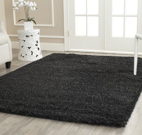 SAFAVIEH Zottelig Teppich für Wohnzimmer, Esszimmer, Schlafzimmer - California Shag Collection, Hoher Flor, Schwarz, 201 X 290 cm SAFAVIEH Zottelig Teppich für Wohnzimmer, Esszimmer, Schlafzimmer - California Shag Collection, Hoher Flor, Schwarz, 201 X 290 cm von Safavieh