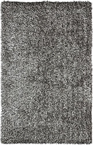 SAFAVIEH Zottelig Teppich für Wohnzimmer, Esszimmer, Schlafzimmer - New Orleans Shag Collection, Hoher Flor, Platin und Elfenbein, 91 X 152 cm von Safavieh