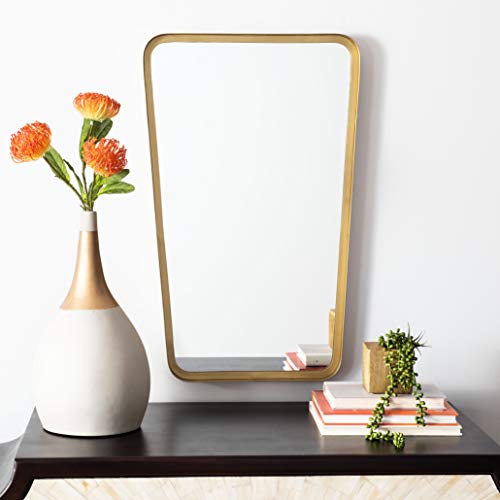 SAFAVIEH Decorative Hanging Wall Mirror for Living Room, Bedroom, Hallway, in Brushed Brass, 86.36 X 58.42 X 7.62 SAFAVIEH Decorative Hanging Wall Mirror for Living Room, Bedroom, Hallway, in Brushed Brass, 86.36 X 58.42 X 7.62 von Safavieh