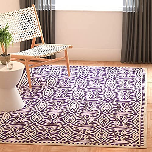 SAFAVIEH Traditionell Teppich für Wohnzimmer, Esszimmer, Schlafzimmer - Cambridge Collection, Kurzer Flor, Lila und Elfenbein, 183 X 274 cm von Safavieh