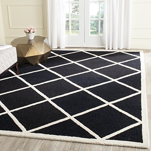 SAFAVIEH Geometrisch Teppich für Wohnzimmer, Esszimmer, Schlafzimmer - Cambridge Collection, Kurzer Flor, Schwarz und Elfenbein, 183 X 274 cm SAFAVIEH Geometrisch Teppich für Wohnzimmer, Esszimmer, Schlafzimmer - Cambridge Collection, Kurzer Flor, Schwarz und Elfenbein, 183 X 274 cm von Safavieh
