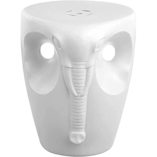SAFAVIEH Modern Ceramic Garden Stool, in White, 40 X 40 X 45 von Safavieh