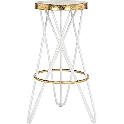 SAFAVIEH Modern Bar & Counter Stool, in White and Gold von Safavieh