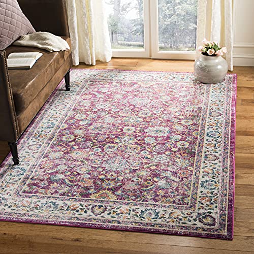 SAFAVIEH Traditionell Teppich für Wohnzimmer, Esszimmer, Schlafzimmer - Merlot Collection, Kurzer Flor, Rot und Multi, 122 X 183 cm von Safavieh