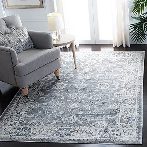 SAFAVIEH Traditionell Teppich für Wohnzimmer, Esszimmer, Schlafzimmer - Isabella Collection, Kurzer Flor, Grau und Creme, 160 X 229 cm von Safavieh