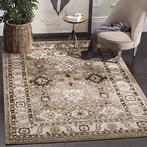 Safavieh Traditionell Teppich für Wohnzimmer, Esszimmer, Schlafzimmer - Persian Collection, Kurzer Flor, Taupe, 201 X 274 cm von Safavieh