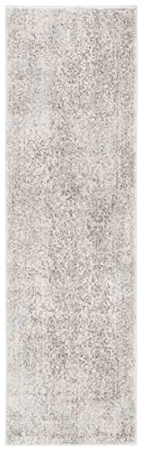 Safavieh Übergangs Teppich für Wohnzimmer, Esszimmer, Schlafzimmer - Evoke Collection, Kurzer Flor, Elfenbein und Taupe, 62 X 240 cm von Safavieh