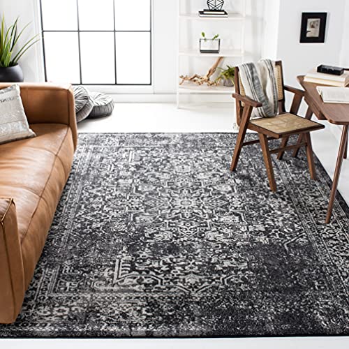 SAFAVIEH Traditionell Teppich für Wohnzimmer, Esszimmer, Schlafzimmer - Evoke Collection, Kurzer Flor, Schwarz und Grau, 240 x 300 cm SAFAVIEH Traditionell Teppich für Wohnzimmer, Esszimmer, Schlafzimmer - Evoke Collection, Kurzer Flor, Schwarz und Grau, 240 x 300 cm von Safavieh