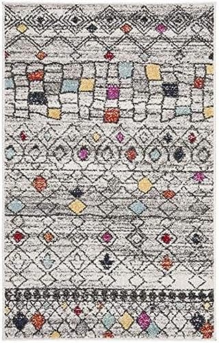 SAFAVIEH Boho Teppich für Wohnzimmer, Esszimmer, Schlafzimmer - Adirondack Collection, Kurzer Flor, Hellgrau und Fuchsia, 91 X 152 cm SAFAVIEH Boho Teppich für Wohnzimmer, Esszimmer, Schlafzimmer - Adirondack Collection, Kurzer Flor, Hellgrau und Fuchsia, 91 X 152 cm von Safavieh