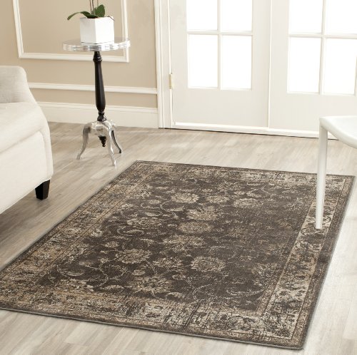 SAFAVIEH Traditionell Teppich für Wohnzimmer, Esszimmer, Schlafzimmer - Vintage Collection, Kurzer Flor, Weiches Anthrazit, 201 X 279 cm SAFAVIEH Traditionell Teppich für Wohnzimmer, Esszimmer, Schlafzimmer - Vintage Collection, Kurzer Flor, Weiches Anthrazit, 201 X 279 cm von Safavieh
