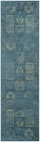SAFAVIEH Traditionell Teppich für Wohnzimmer, Esszimmer, Schlafzimmer - Vintage Collection, Kurzer Flor, Türkis und Multi, 79 X 122 cm von Safavieh