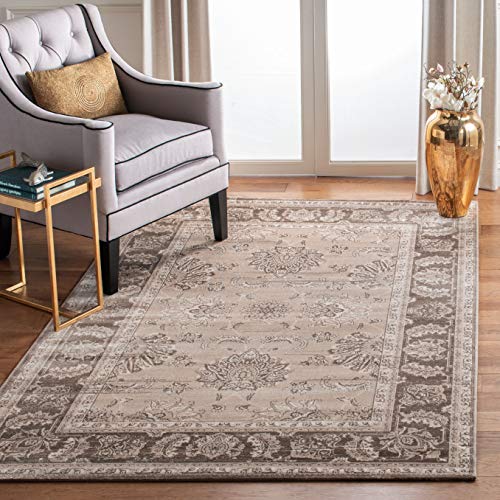 SAFAVIEH Traditionell Teppich für Wohnzimmer, Esszimmer, Schlafzimmer - Vintage Collection, Kurzer Flor, Beige und Hellbraun, 122 X 170 cm von Safavieh