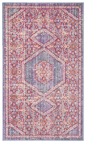 SAFAVIEH Boho Chic Teppich für Wohnzimmer, Esszimmer, Schlafzimmer - Windsor Collection, Kurzer Flor, Lavendel und Fuchsia, 91 X 152 cm von Safavieh