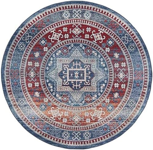 SAFAVIEH Stammes-inspiriert Teppich für Wohnzimmer, Esszimmer, Schlafzimmer - Kazak Collection, Kurzer Flor, Rot und Blau, 201 X 201 cm von Safavieh