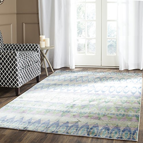 SAFAVIEH Boho Teppich für Wohnzimmer, Esszimmer, Schlafzimmer - Valencia Collection, Kurzer Flor, Lila und Multi, 152 X 244 cm SAFAVIEH Boho Teppich für Wohnzimmer, Esszimmer, Schlafzimmer - Valencia Collection, Kurzer Flor, Lila und Multi, 152 X 244 cm von Safavieh