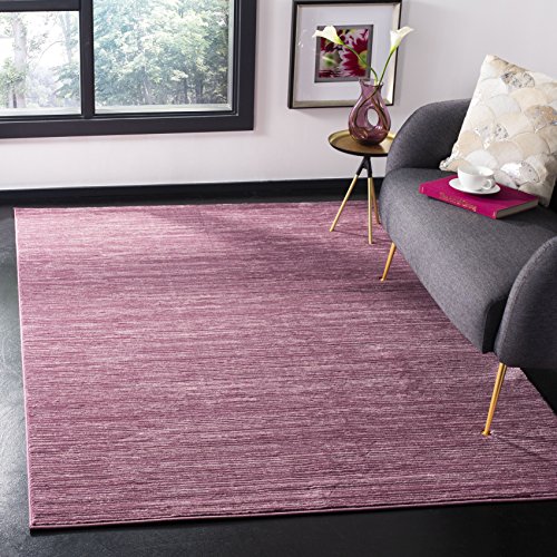 SAFAVIEH Glam Einfarbig Wohnzimmer, Esszimmer, Schlafzimmer - Vision Collection, Kurzer Flor, Rosa, 155 X 229 cm von Safavieh