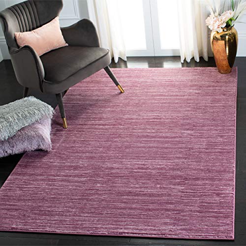 SAFAVIEH Glam Einfarbig Wohnzimmer, Esszimmer, Schlafzimmer - Vision Collection, Kurzer Flor, Rosa, 91 X 152 cm von Safavieh