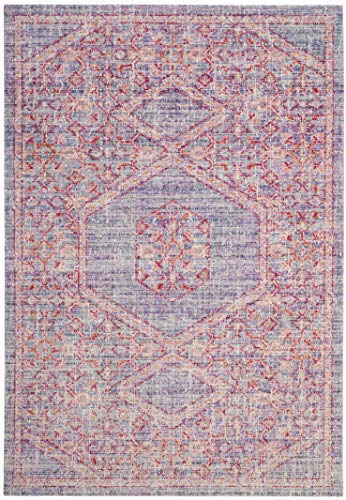 SAFAVIEH Boho Chic Teppich für Wohnzimmer, Esszimmer, Schlafzimmer - Windsor Collection, Kurzer Flor, Lavendel und Fuchsia, 152 X 213 cm von Safavieh