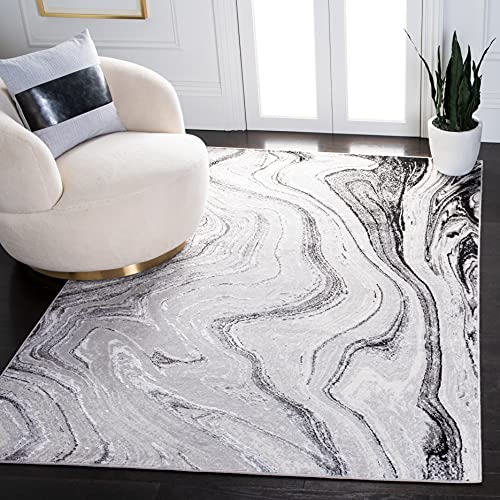SAFAVIEH Zeitgenössische Teppich für Wohnzimmer, Esszimmer, Schlafzimmer - Amelia Collection, Kurzer Flor, Grau und Gold, 183 X 274 cm SAFAVIEH Zeitgenössische Teppich für Wohnzimmer, Esszimmer, Schlafzimmer - Amelia Collection, Kurzer Flor, Grau und Gold, 183 X 274 cm von Safavieh