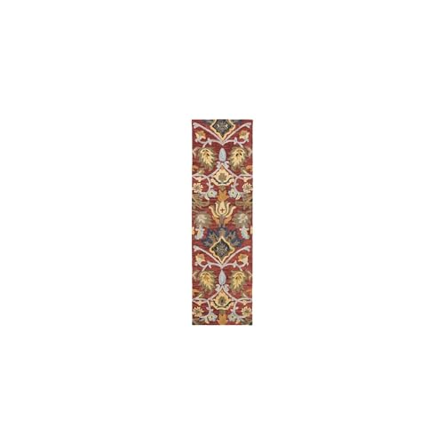 SAFAVIEH Zeitgenössische Teppich für Wohnzimmer, Esszimmer, Schlafzimmer - Blossum Collection, Kurzer Flor, Multi, 76 X 183 cm von Safavieh