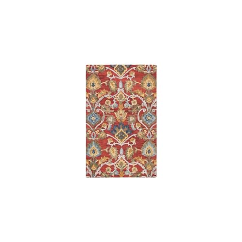SAFAVIEH Zeitgenössische Teppich für Wohnzimmer, Esszimmer, Schlafzimmer - Blossum Collection, Kurzer Flor, Multi, 91 X 91 cm von Safavieh
