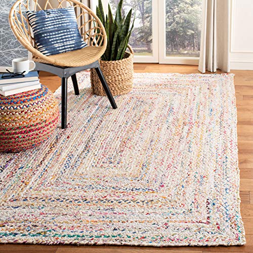 Safavieh Zeitgenössische Teppich für Wohnzimmer, Esszimmer, Schlafzimmer - Braided Collection, Kurzer Flor, Elfenbein und Mehrfarbig, 244 X 305 cm Safavieh Zeitgenössische Teppich für Wohnzimmer, Esszimmer, Schlafzimmer - Braided Collection, Kurzer Flor, Elfenbein und Mehrfarbig, 244 X 305 cm von Safavieh