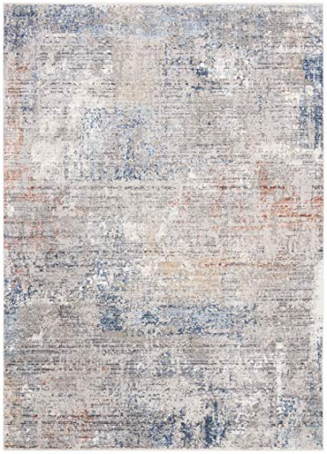 SAFAVIEH Zeitgenössische Teppich für Wohnzimmer, Esszimmer, Schlafzimmer - Dream Collection, Kurzer Flor, Grau und Blau, 183 X 274 cm von Safavieh