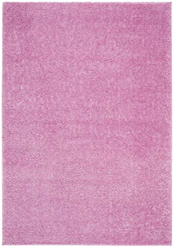 SAFAVIEH Zottelig Teppich für Wohnzimmer, Esszimmer, Schlafzimmer - August Shag Collection, Kurzer Flor, Rosa, 61 X 91 cm von Safavieh