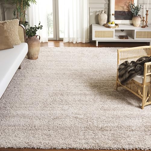 Safavieh Zottelig Teppich für Wohnzimmer, Esszimmer, Schlafzimmer - Hudson Shag Collection, Hoher Flor, Elfenbein und Beige, 183 X 274 cm Safavieh Zottelig Teppich für Wohnzimmer, Esszimmer, Schlafzimmer - Hudson Shag Collection, Hoher Flor, Elfenbein und Beige, 183 X 274 cm von Safavieh