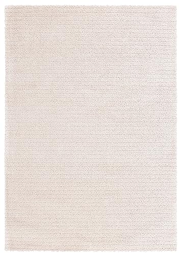 Safavieh Zottelig Teppich für Wohnzimmer, Esszimmer, Schlafzimmer - Tahoe Shag Collection, Hoher Flor, Creme, 122 X 183 cm von Safavieh